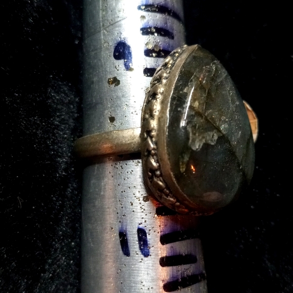 116 NWT Labradorite gemstone crystal 925 silver ring size 10 free shipping sale - Picture 10 of 10